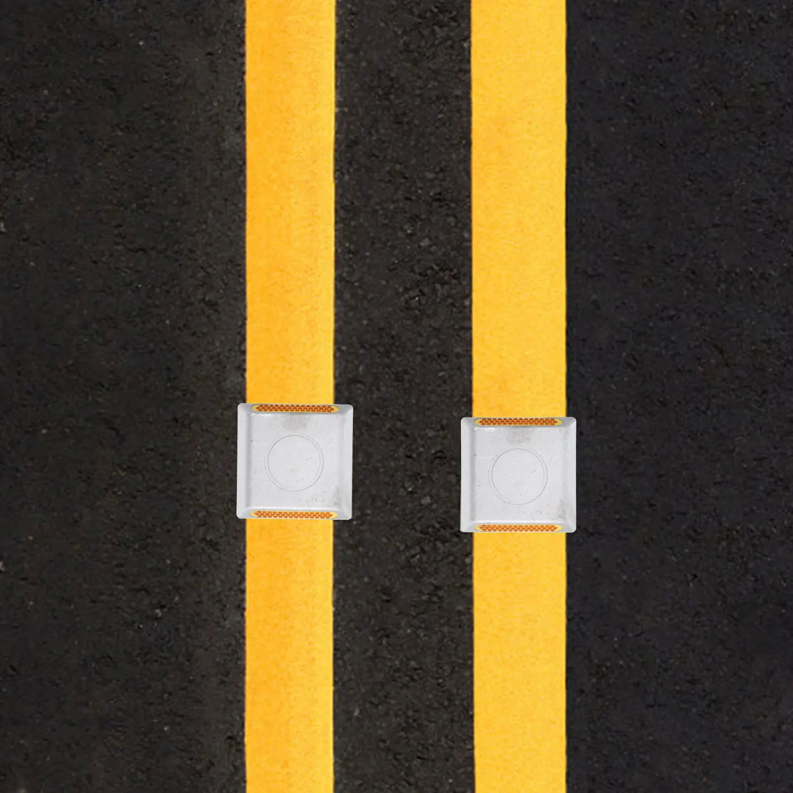 Reflective Driveway Markers Aluminum Road Reflectors For Highway Parking Lot Outdoor Safety Night Visibility Traffic