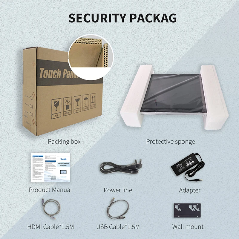 كمبيوتر صناعي بشاشة لمس 15.6 ~ 27 بوصة يعمل بنظام أندرويد 14، 16:9 FHD 1080P، واي فاي ومكبرات صوت مدمجة، وذاكرة وصول عشوائي 8 جيجابايت وذاكرة قراءة فقط 128 جيجابايت #6