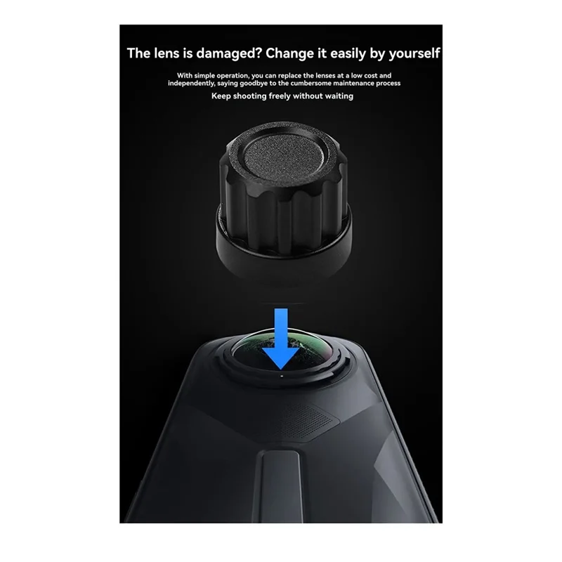 ABSY Replacement Lens For Insta360 X5 Action Camera DIY Repair Color Lens Kit Camera Accessories For Enhanced Photography