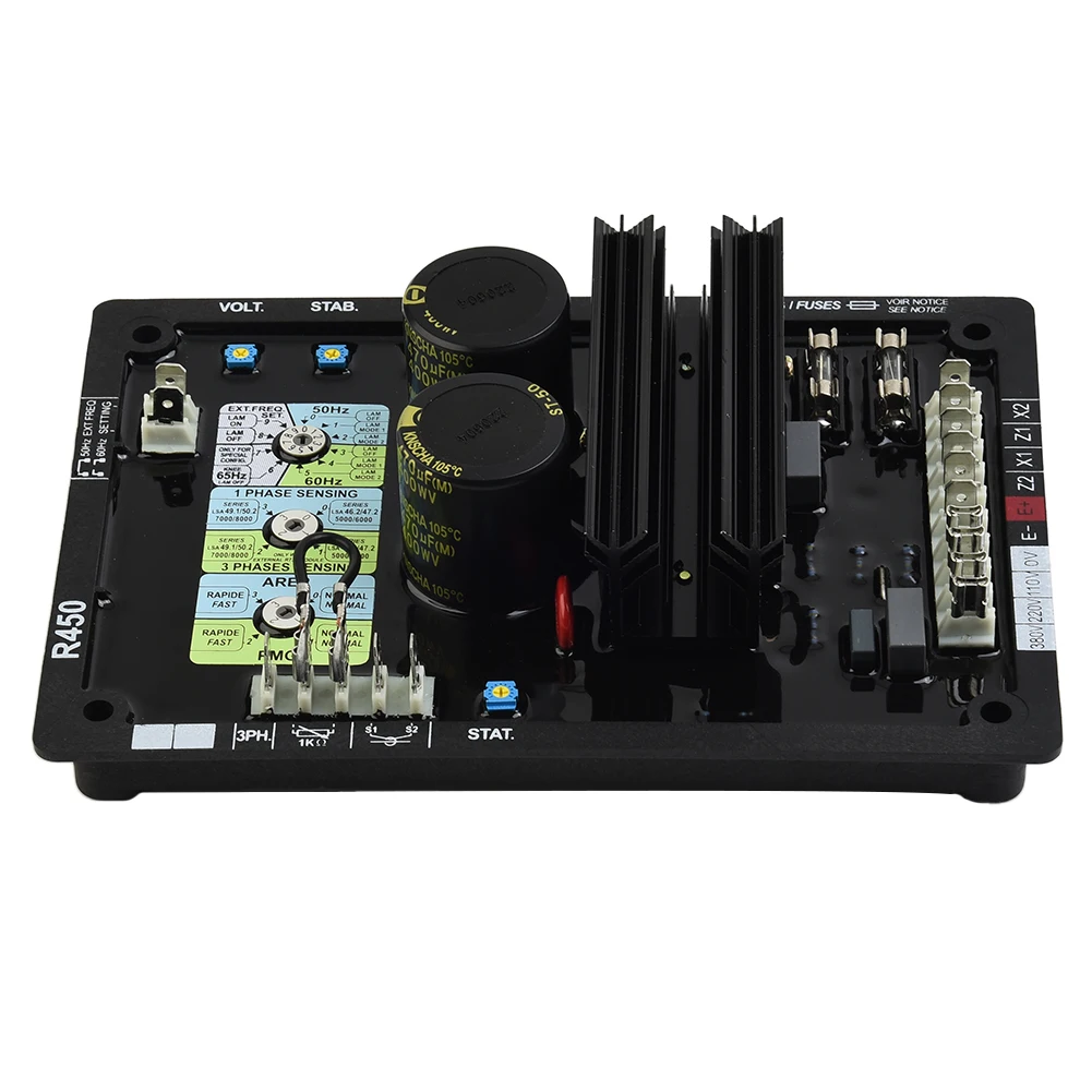 

Автоматический регулятор напряжения AVR R450 для генераторов Leroy Somer, датчик фазового напряжения и устойчивость к высоким вибрации
