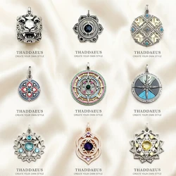 Magic Amulet Mythical Aztec Tiger Chakra Asian Ornaments Compass Africa Pendant Jewelry 925 Sterling Silver Gift For Woman Men