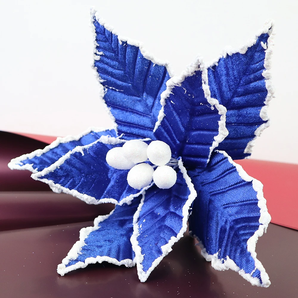 

Simulated Foamed Velvet Christmas Flower Bouquet Festive DIY Decoration Wedding Scene Layout Party Supplies Fake Flowers