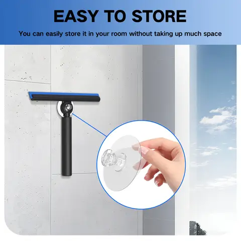 EHOMGUI Duschskrapa för glasdörrtorkare Skrapa Rengöringsmedel med teleskophandtag Badrumsspegel Torkare Skrapa Glasrengöring 10 best sales teleskopisk fönsterputsare - №10