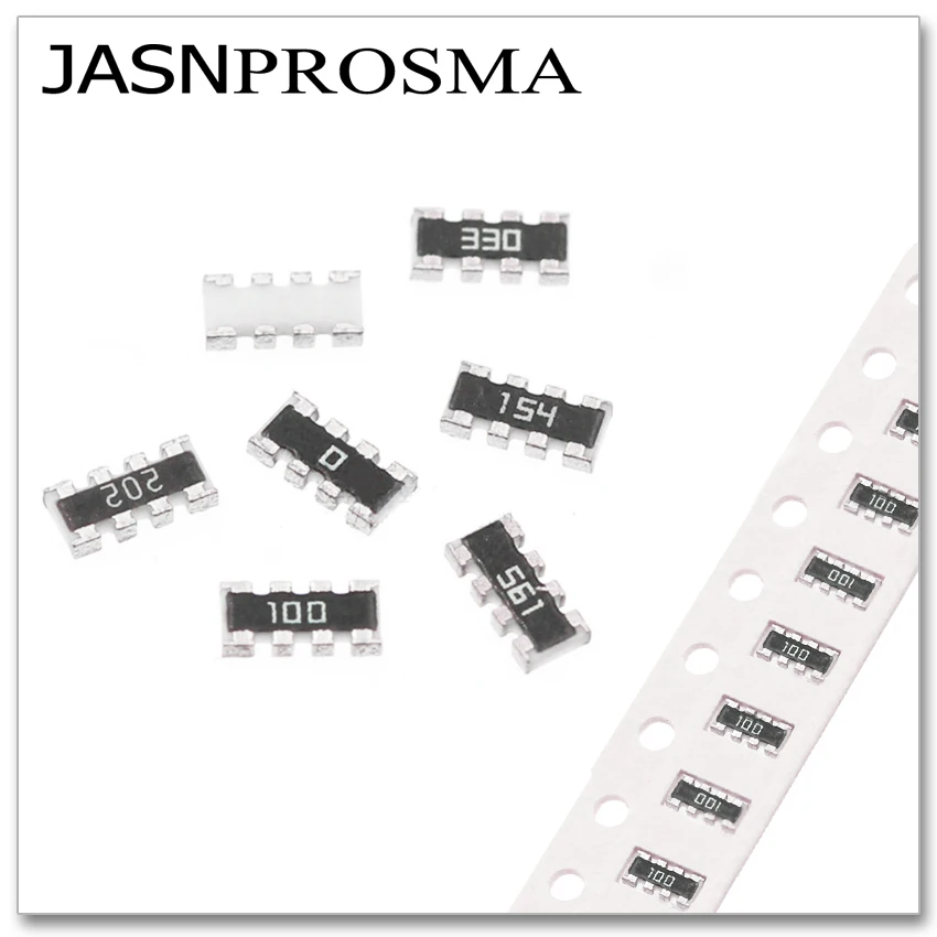 JASNPROSMA 0603*4 8P4R 4D03 5000PCS 5% 0R 10R 22R 33R 47R 51R 100R 150R 200R 220R 8PIN 1608 SMD array ตัวต้านทานเครือข่าย 0603 2*4P