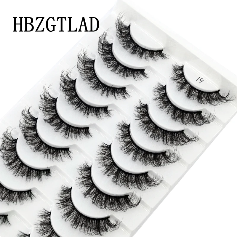 HBZGTLAD 10 Paar 3D Kunstnerz-Wimpern Flauschig Weich Voll Dick Natürlich Lang Falsche Wimpern Lockige Wimpern Großhandel Wimpern – Detail 14