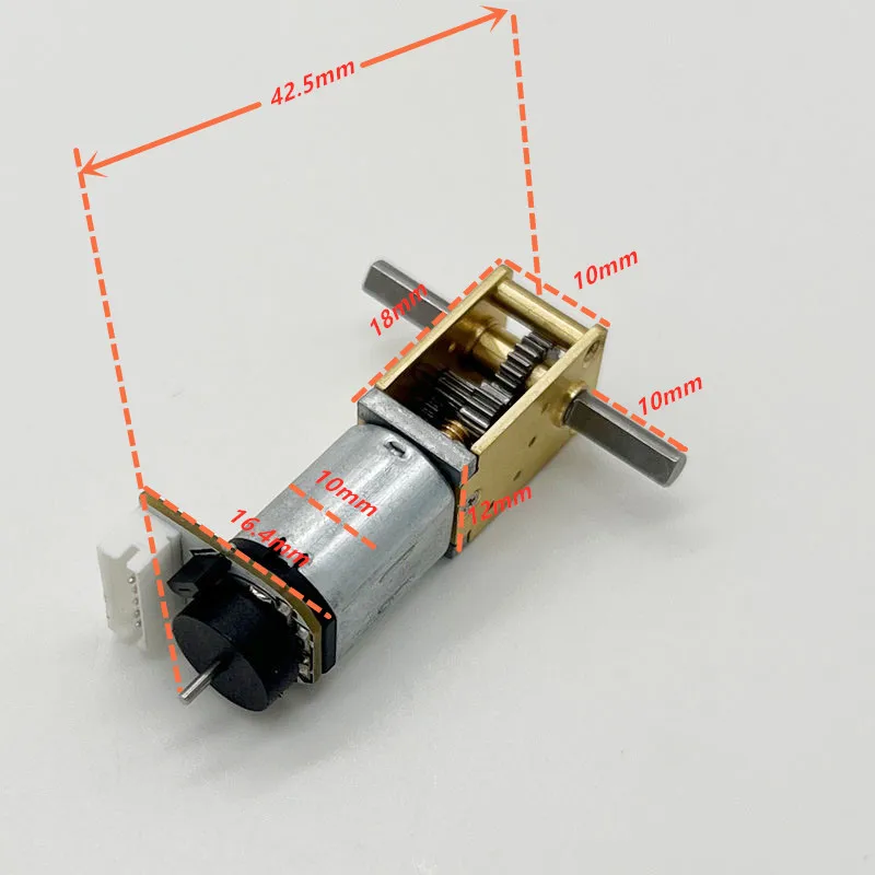 Dual /Single Shaft N20 Gear Moror Reducer Low Speed 4~380RPM Engine Robot DC Electric Metal Mini Micro Motors With Encoder