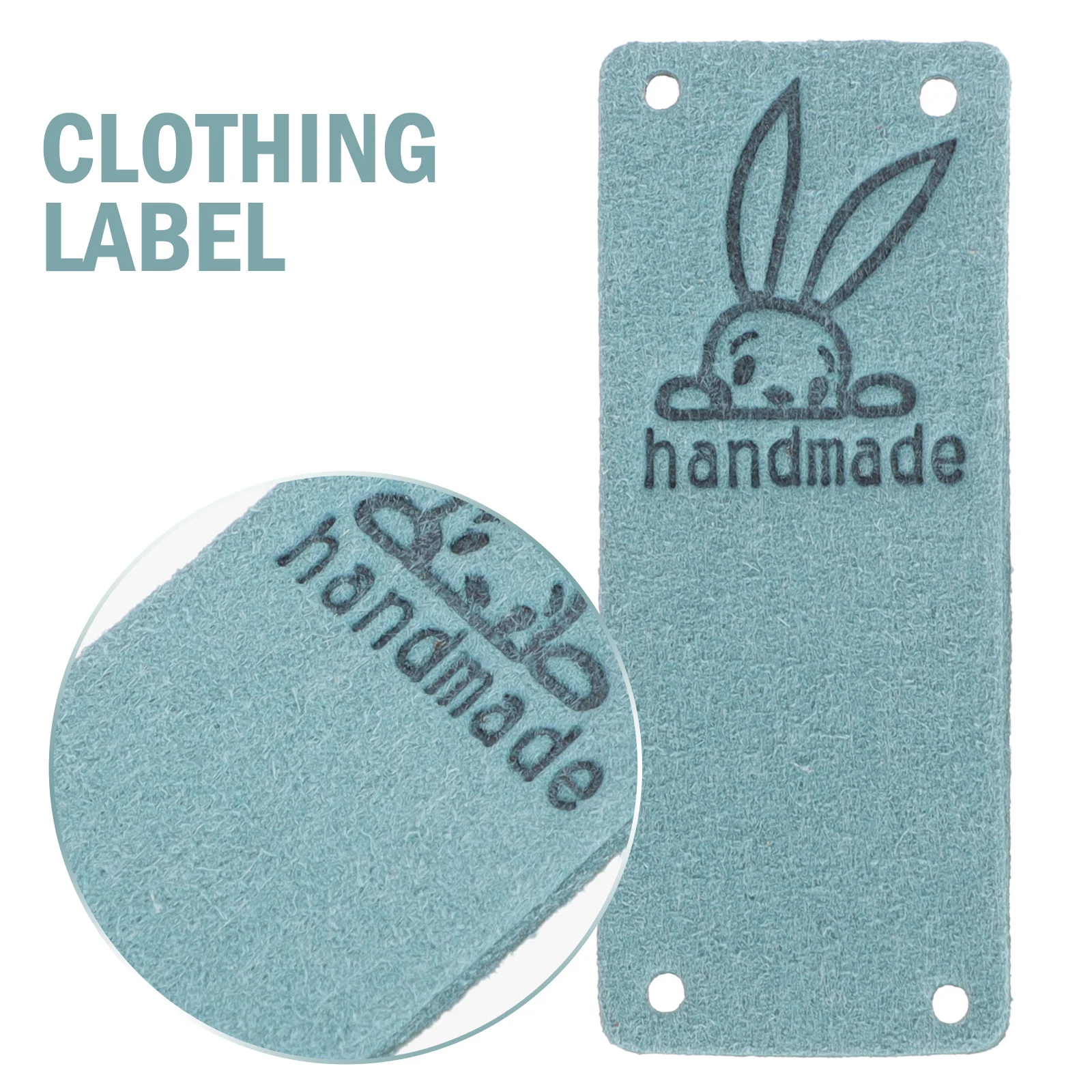 

100 Pcs Label Embossed Suede Tags Clothing Labels with Holes Hat Handmade Bag