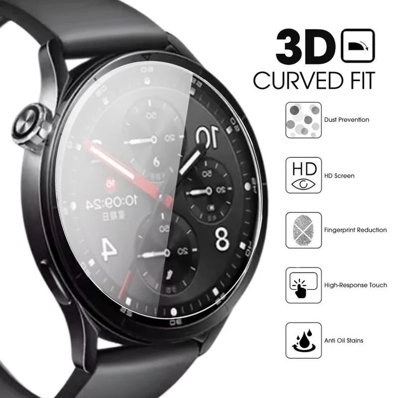 1/2/4PCS Tempered Glass For Xiaomi Watch S5 S4 S3 Clear Protective Film Anti-scratch 9H Hardness Glass For Mi Watch S3 S4 S5