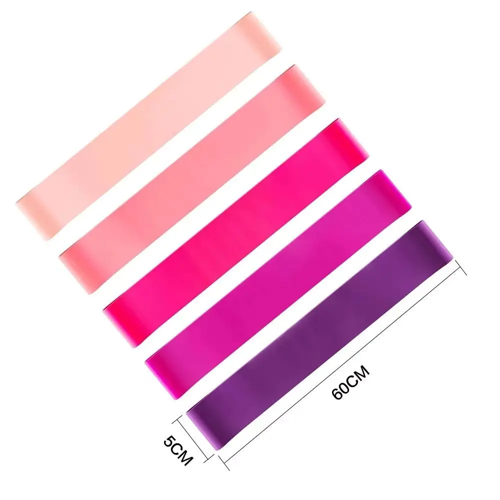 5 Tingkat Ketahanan Tali Latihan Elastis TPE Tebal Pilates Flexbands Yoga Pembentuk Tubuh Resistance Band untuk Bokong dan Kaki