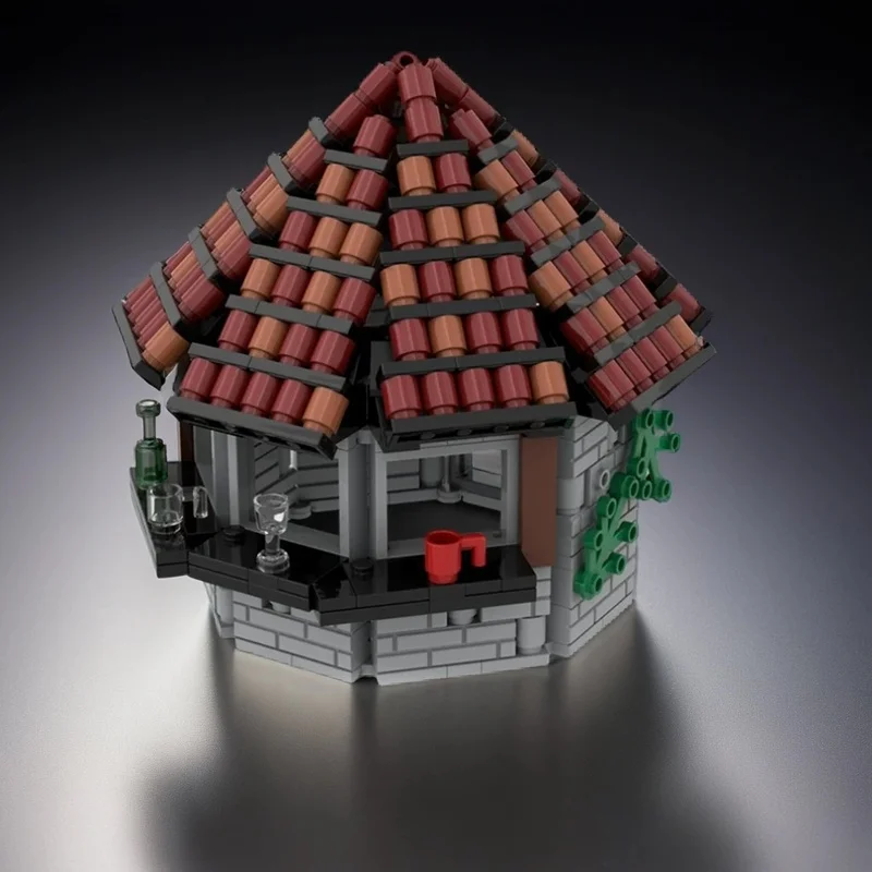 447 stücke MOC Kleine Lebensmittel Stall Cityed Modell Bausteine Bau Montieren Spielzeug DIY Idee Weihnachten Geschenk Bildung Ziegel