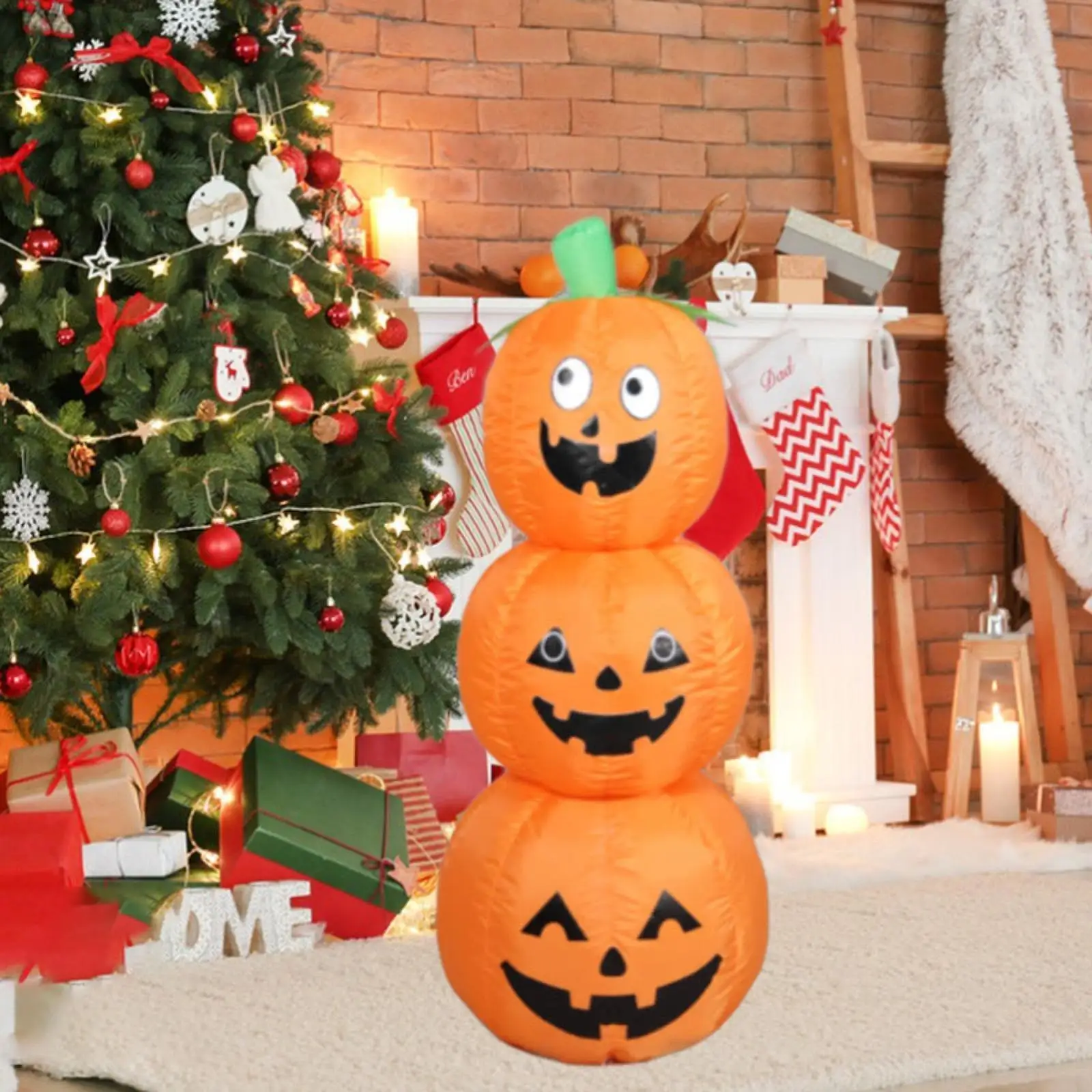 

Halloween Pumpkin Inflatables Birthday Gift Props Adorable Indoor Outdoor Decoration for Porch Halloween Party Home Yard Decor