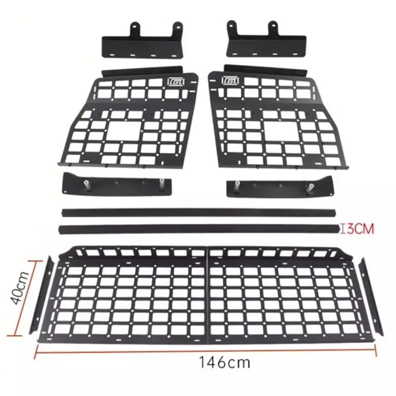 Car Accessories For Toyota Land Cruiser J200 2008-2021 Rear Trunk Shelf Modular Storage Racks Molle Panels Luggage Organizers