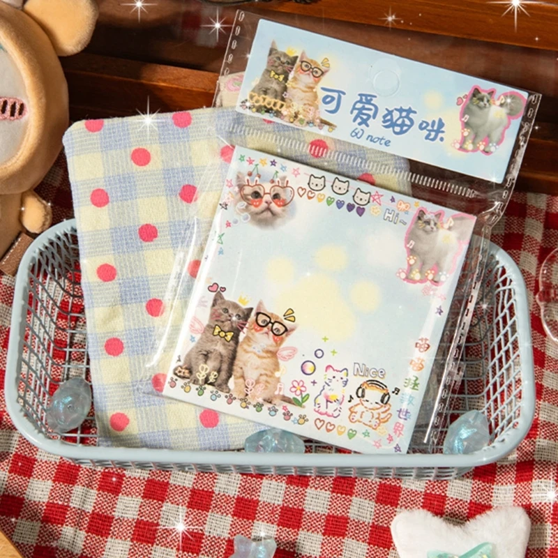 3x3Inch Ghi chú động vật hoạt hình 60 tờ Ghi chú tự dính Không có dòng để viết