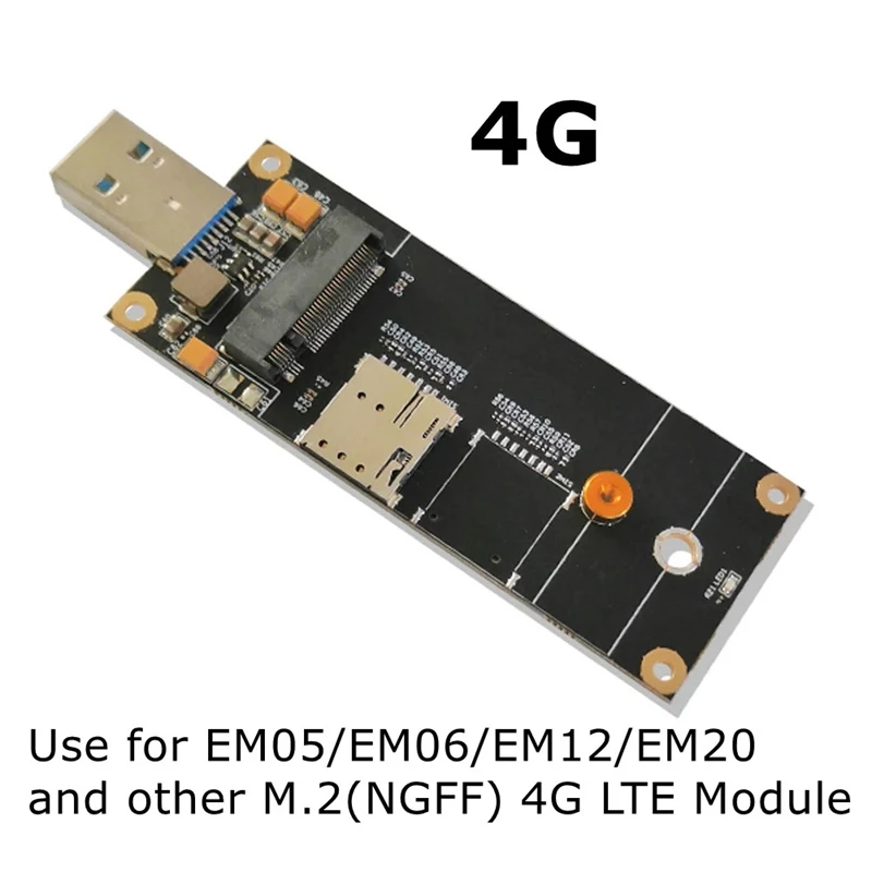 LTE Module Development Board M.2 Ngff to USB 3.0 Adapter with NANO SIM Card Slot 4G EM05/06/12/20