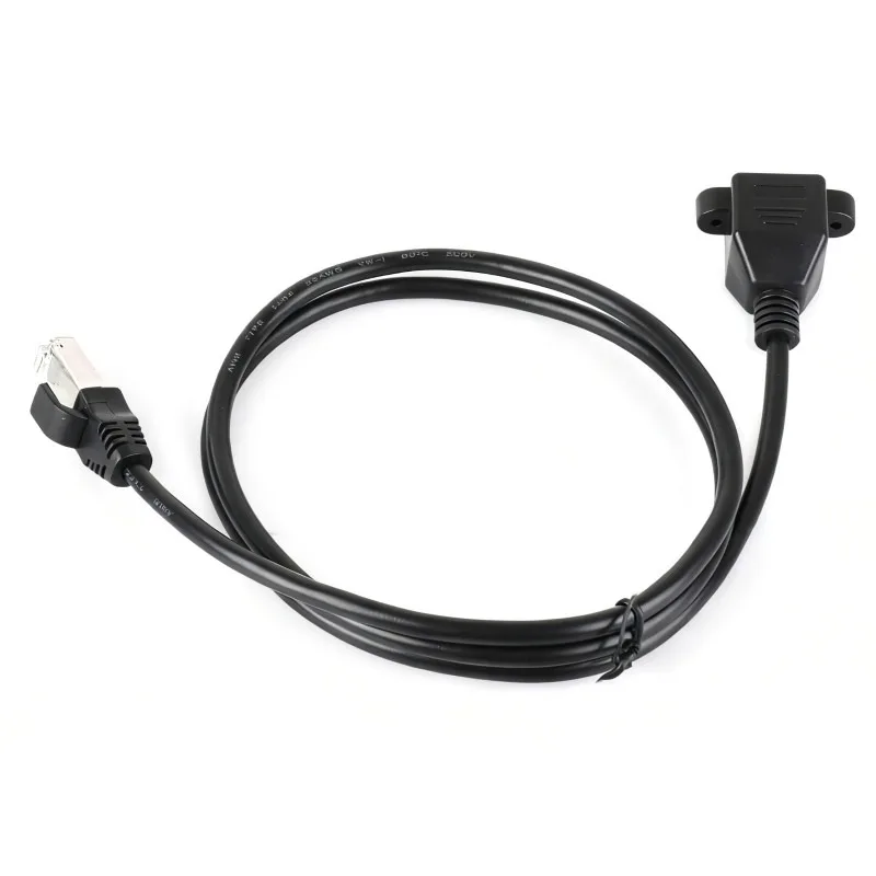 كابل تمديد إيثرنت RJ45 مطلي بالنيكل مع حماية من غلاف الحديد، كابل PVC مرن للتدخل الفعال