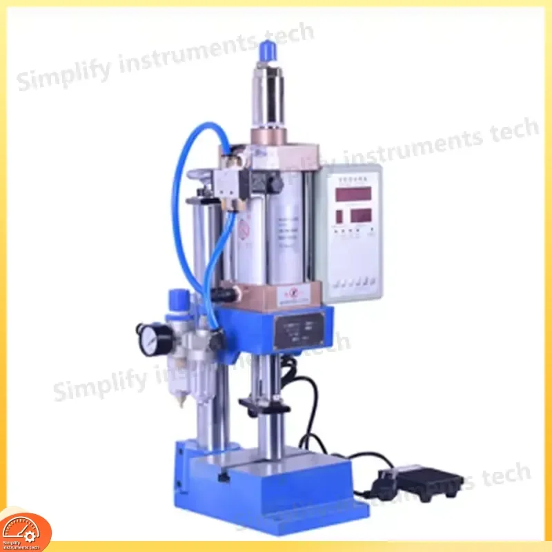 Small Single Column Pneumatic Press 120kg Adjustable Force Air Pressure 110V 220V Industrial Stamping Tool for