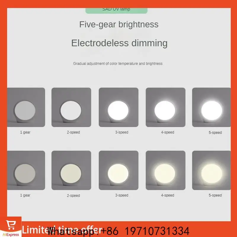 Fresh LED SAD Touch Timing Stepless Dimming Affective Disorder Therapy Lamp Simulate Natural Light
