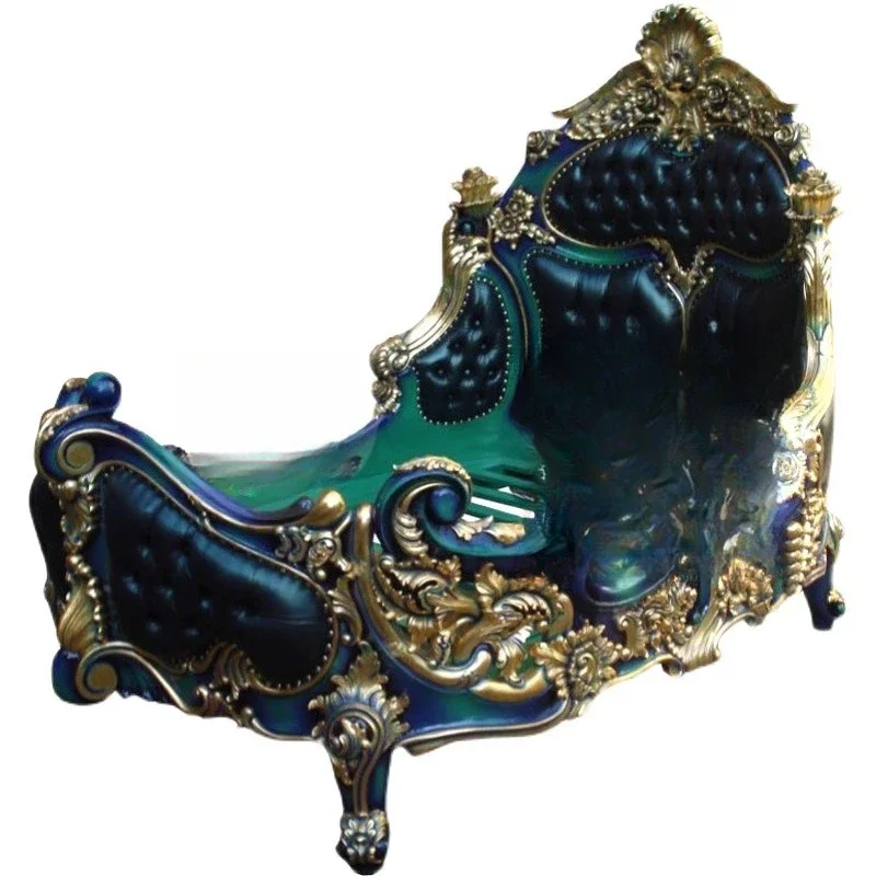 

Leather bed upscale luxury, double bed French style
