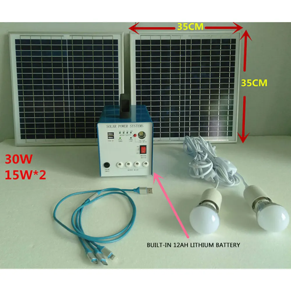 Solar generator 10W/15W 12v DC Portable photovoltaic panel lithium battery lighting charging system integrated machine