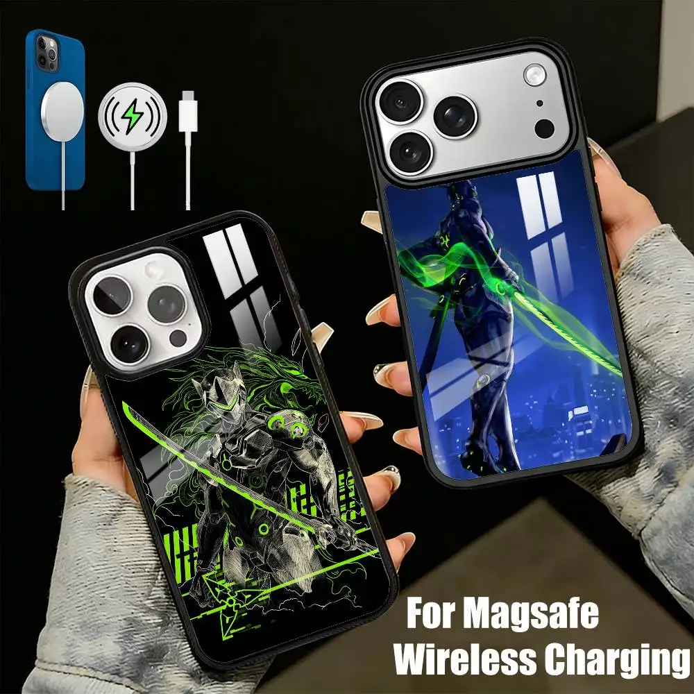 

G-Genji From Game O-Over-Watch Phone Case For iPhone17,16,15,14,13 Plus,Pro Max Magnetic For Magsafe Wireless Charging