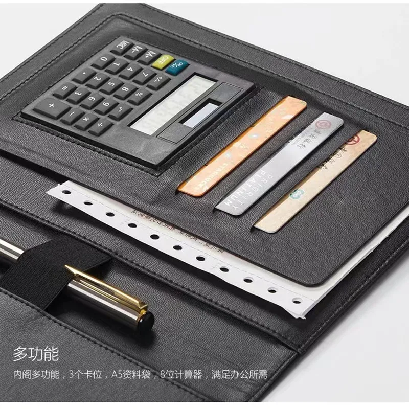 multi-functional A5 filing folder sales business manager contract folder office paper clipboard writing pad notepad calculator