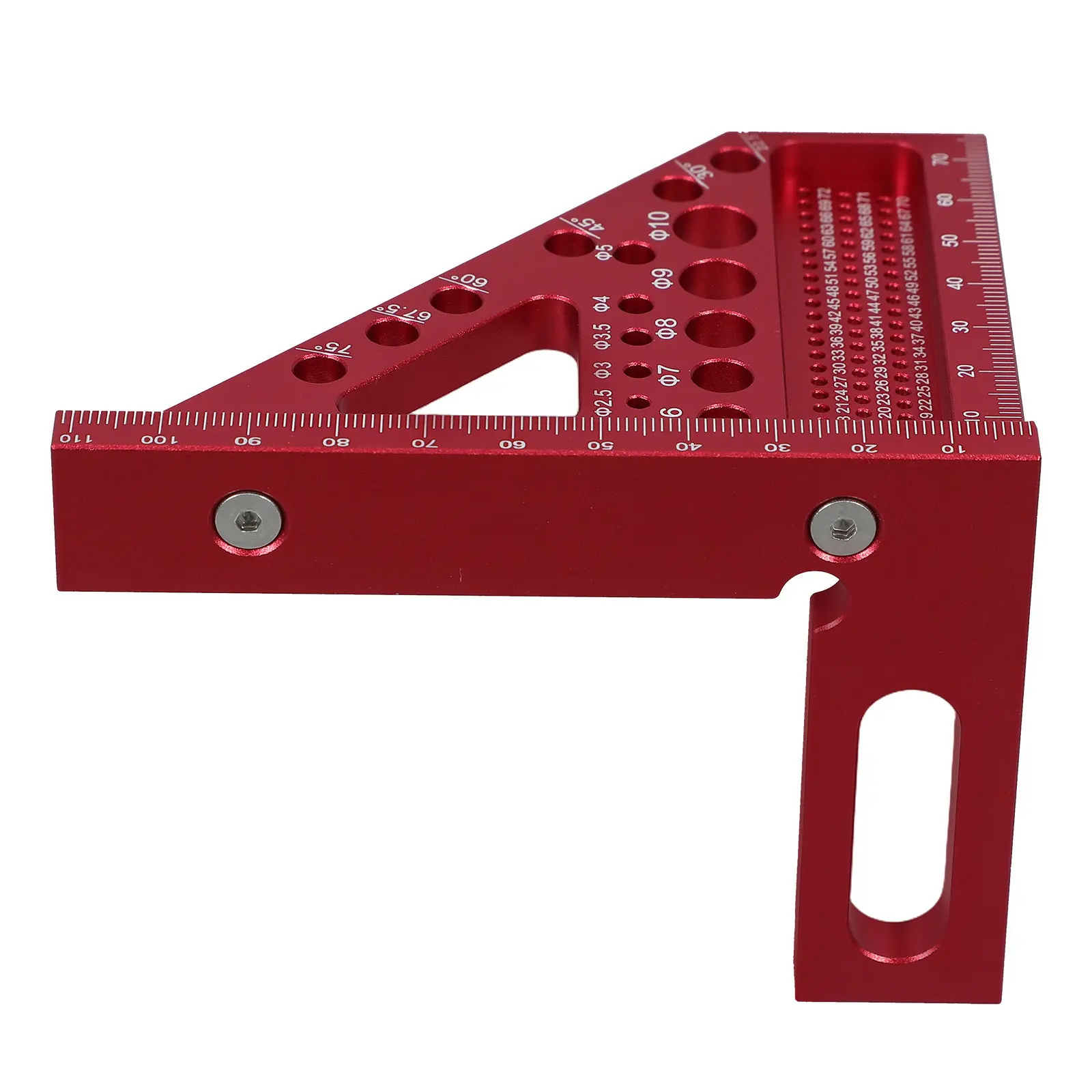 Multifunctional Aluminum Alloy Woodworking Measuring Tool Portable Pocket Ruler for Carpenters Engineers DIY Precision Angle