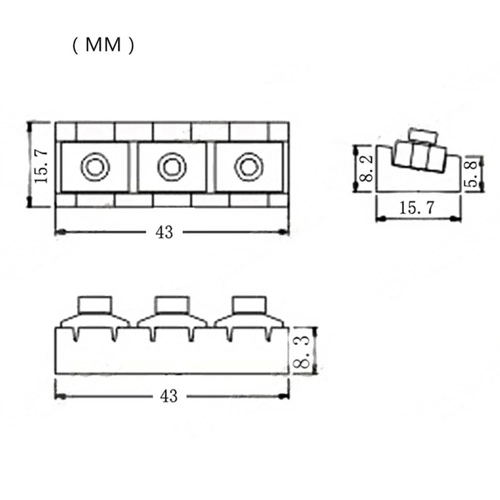 Chrome Locking Nut Replacement for Floyd Rose Tremolo Bridge 43mm String Lock Complete Set with Screws and Wrench