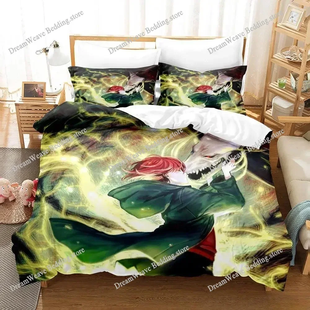 3D Print Anime The Ancient Magus' Bride Bedding Set Single Twin Full Queen King Size Bed Set Adult Kid Bedroom Duvet Cover Sets9