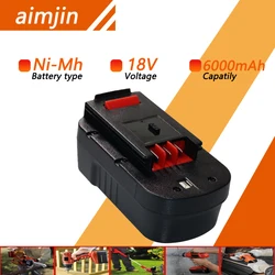 Nowy akumulator narzędzi HPB 18V 6000MAH do Black & Decker Hpb18 Fs180 A1718 A18NH BD18PSK EPC18 HP188F2B KC1800Sk Fs1800CS