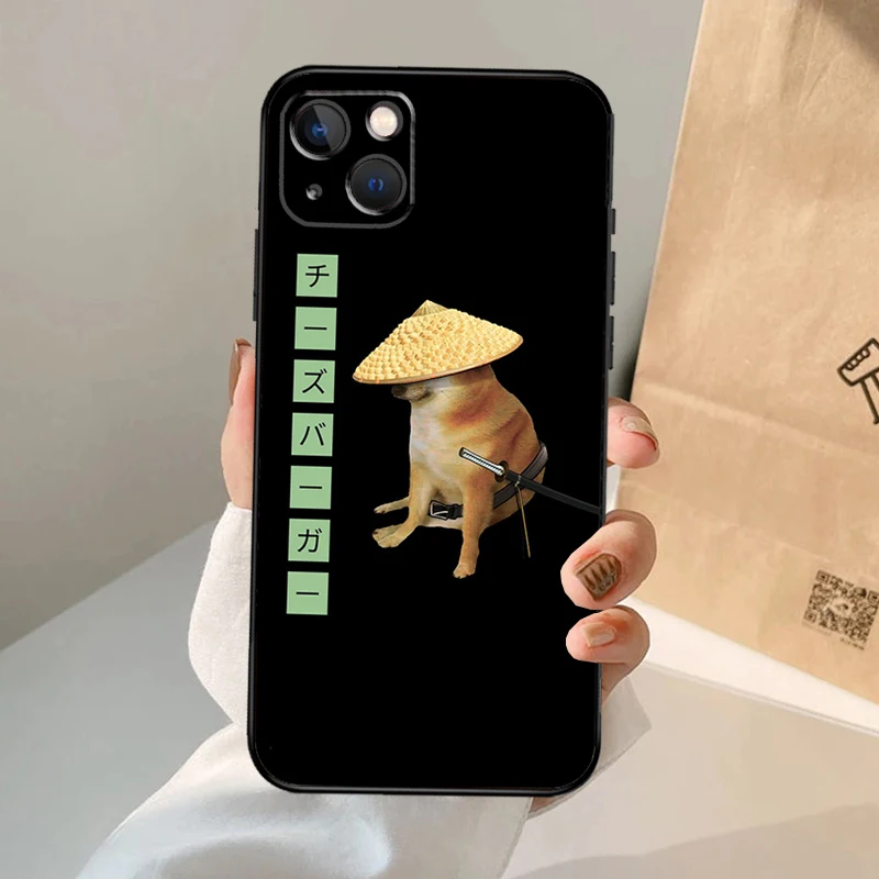 Funny Cheems Doge Case For iPhone 16 15 14 13 11 12 Pro Max XS X XR Plus Back Cover For iPhone 16 15 14 12 13 Mini