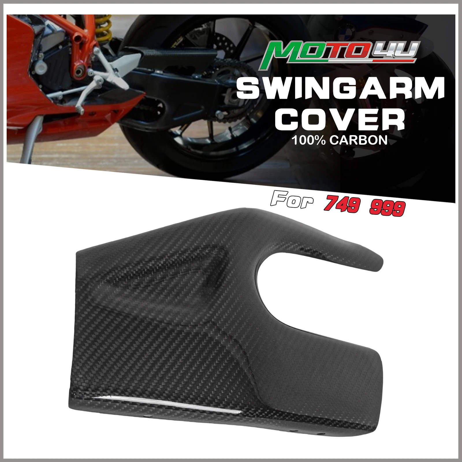 

Для DUCATI 749, 999 задняя крышка маятника из настоящего углеродного волокна, 1 шт., защита модификации мотоцикла