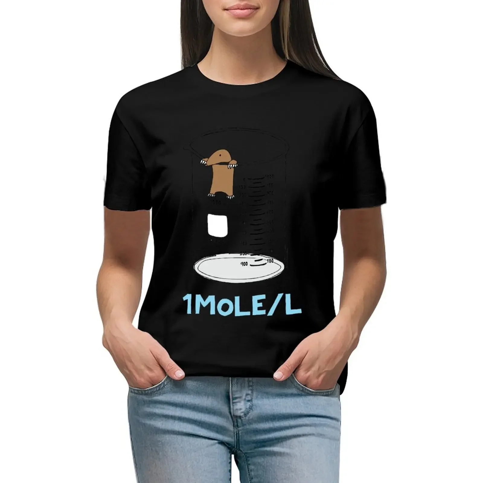 Chemistry 1 Mole per Litre for Mole or Avogadro's Day T-Shirt customs funnys sublime plus size tops black t-shirts for Women