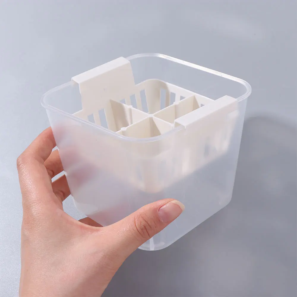 4 Grids Hydroponics Nursery Pots Clear Planter Containers Tulip Bulb Planter Square Double Layered Water Culture Planter