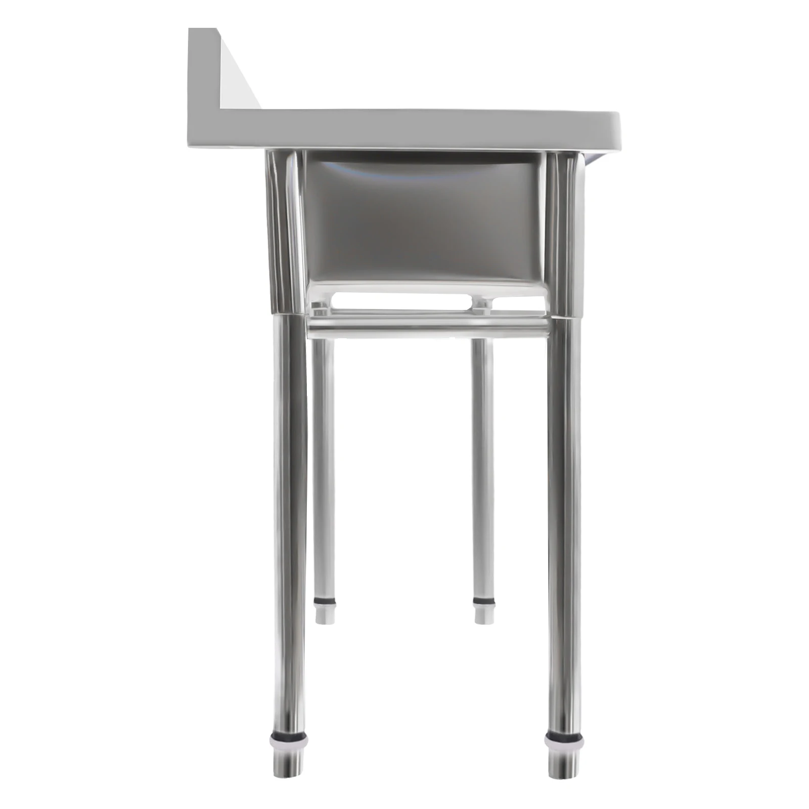 Pia utilitária de 3 compartimentos, tigela tripla independente, pia de cozinha com torneira de água fria e quente, tigela comercial de aço inoxidável