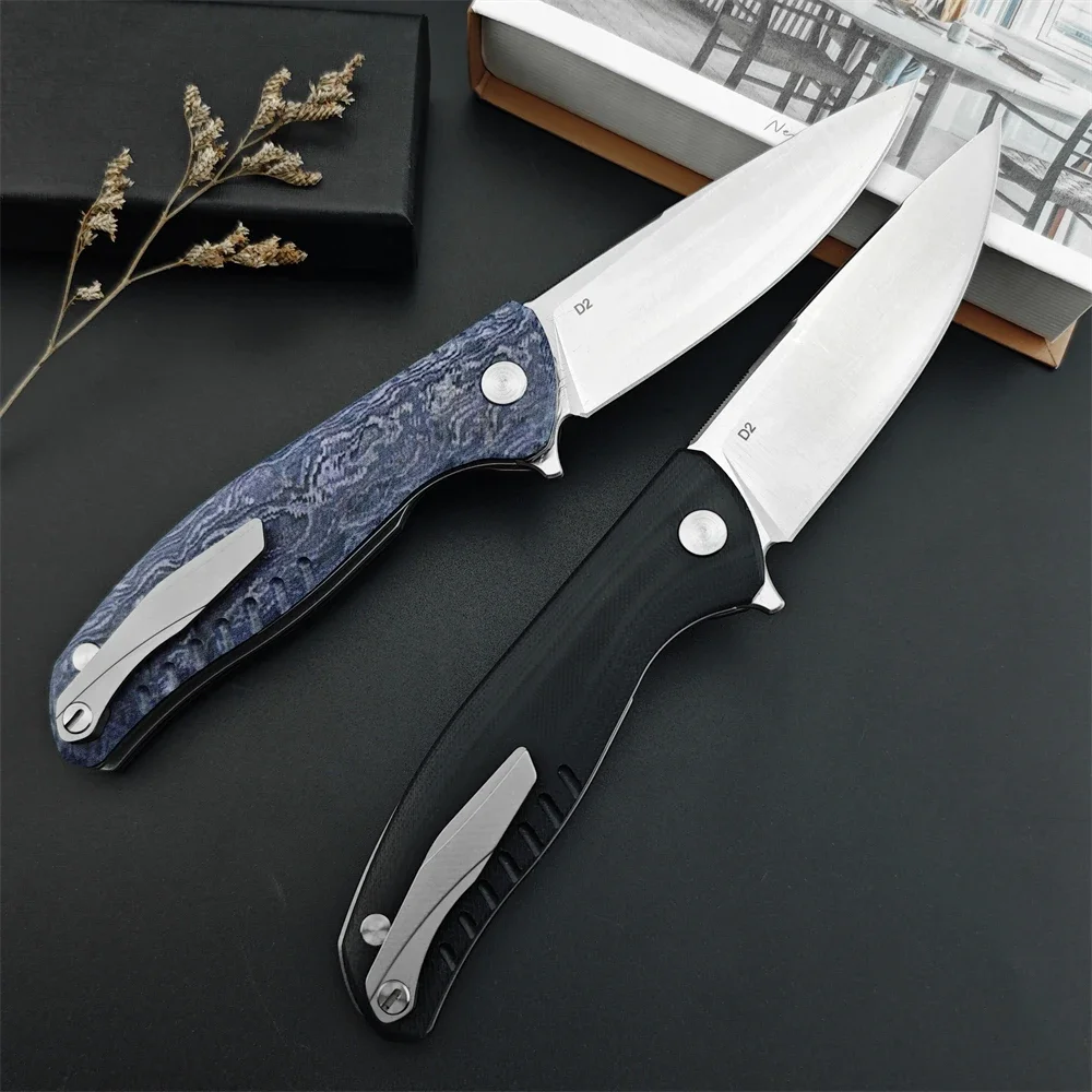 High Hardnes Outdoor Hunting Folding Knife Excellent G10 Handle Survival Camping Cutting Tool Fishing EDC Rescue Knife