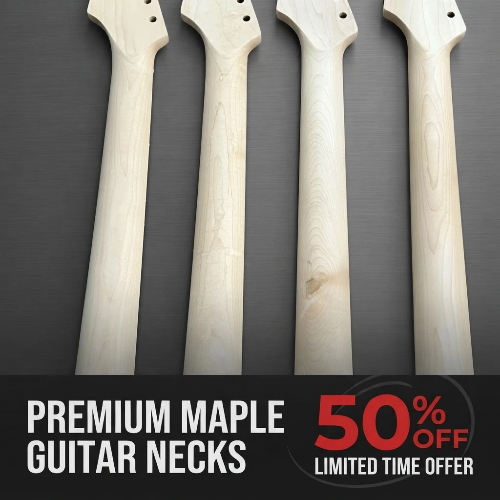 Maple ST Guitar Neck, 22 Frets Rosewood Fingerboard, Bidirectional Adjustable Truss Rod Stable Structure Guitar Replacement Neck