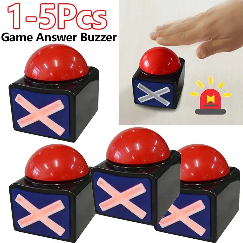 1-5Pcs Educational Answer Buzzer Interactive Game Answer Buzzers for Kids' Engaging Learning Family Game Quiz Show Alarm Buzzer