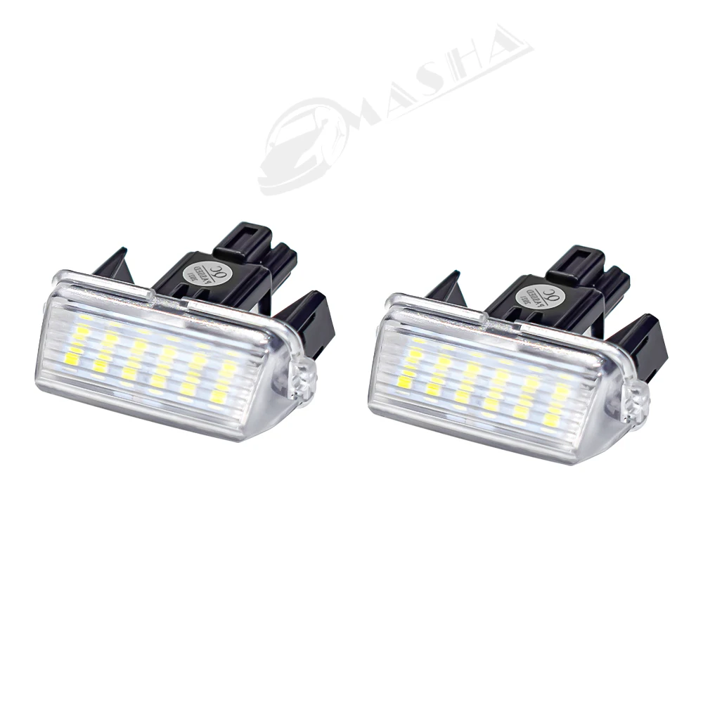 2Pcs Canbus White LED License Number Plate Light For Toyota Camry Avalon Highlander Yaris Prius