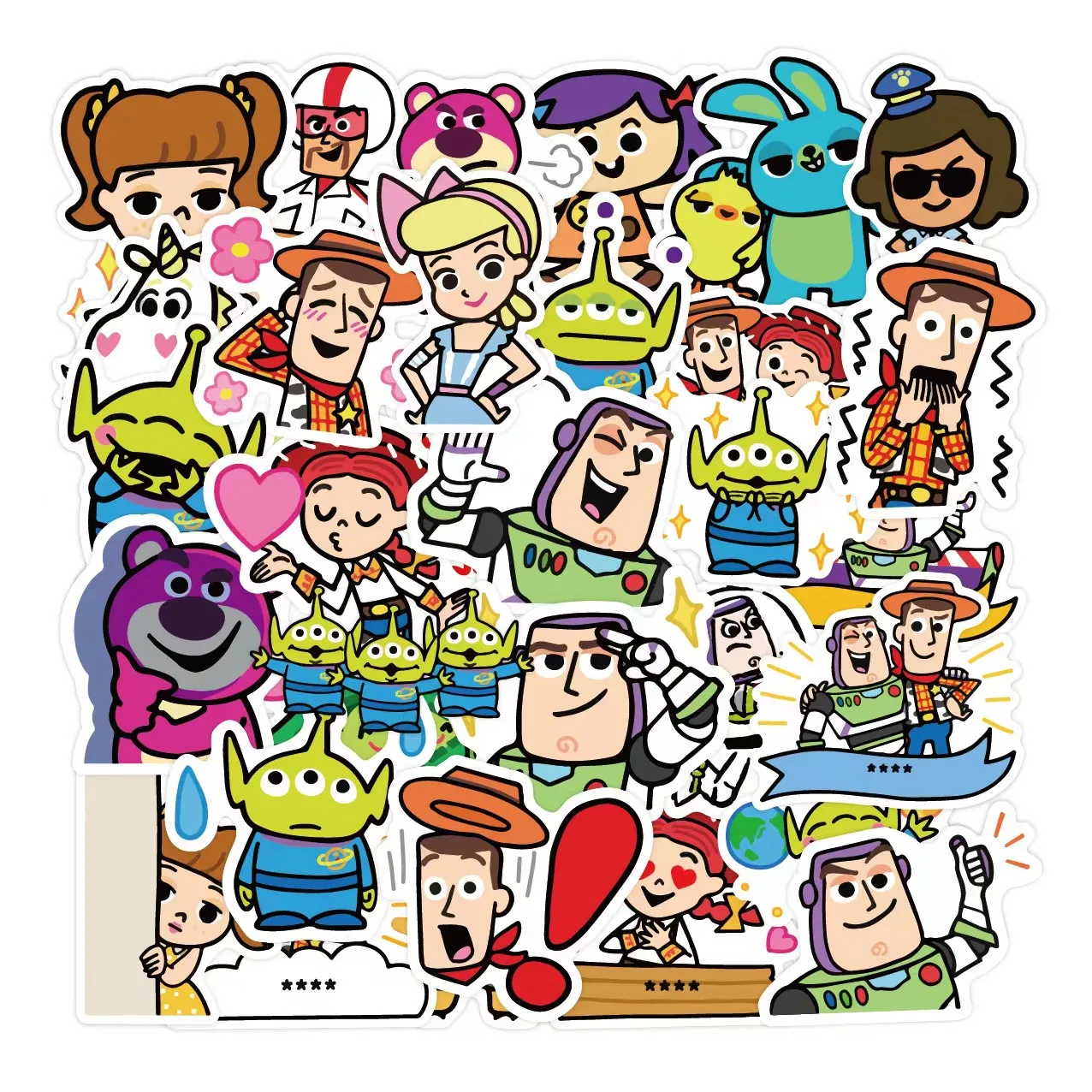 Disney Toy Story Graffiti Stickers Cartoon DIY Sticker Waterproof Skateboard Laptop Bike Funny DIY Decal Toys Kid Gift Supplies