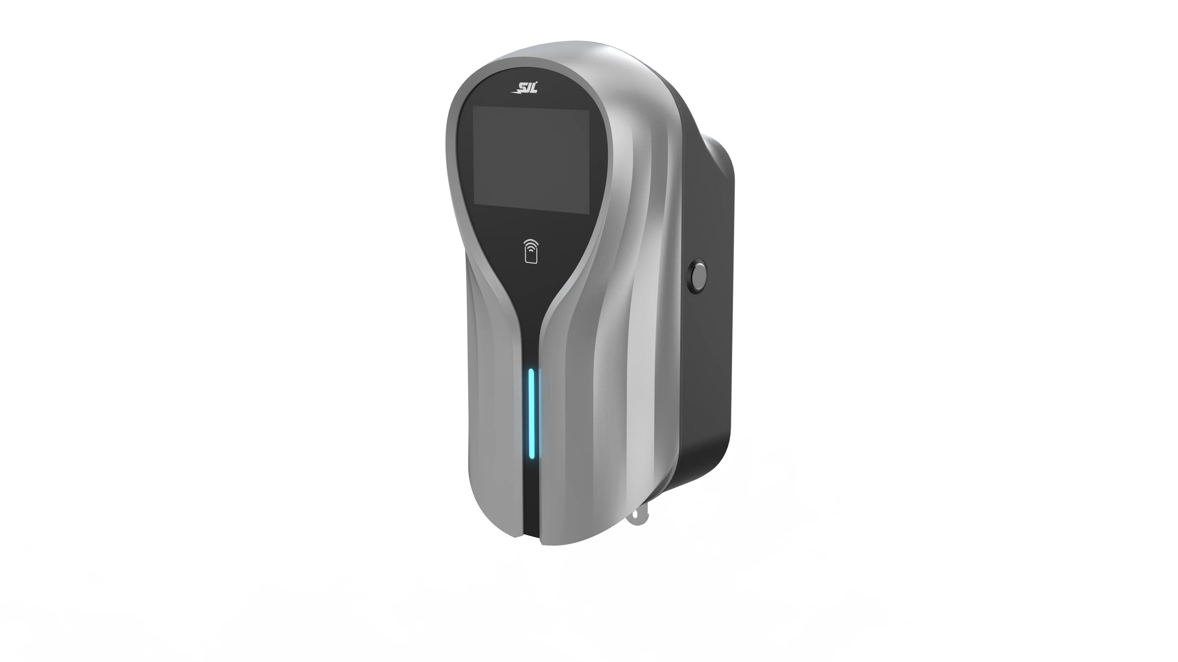 Type2  AC EV Wallbox Charger  LED Indicator Light LCD Screen Swipe Start 7KW -11KW- 22KW WiFi  APP 4G OCPP - view 2