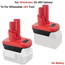 Battery Adapter Convert Replacement for Dewalt/Milwaukee 18V 20V Li-ion Battery To for Milwaukee 12V Li-ion Battery Tools DM20M1