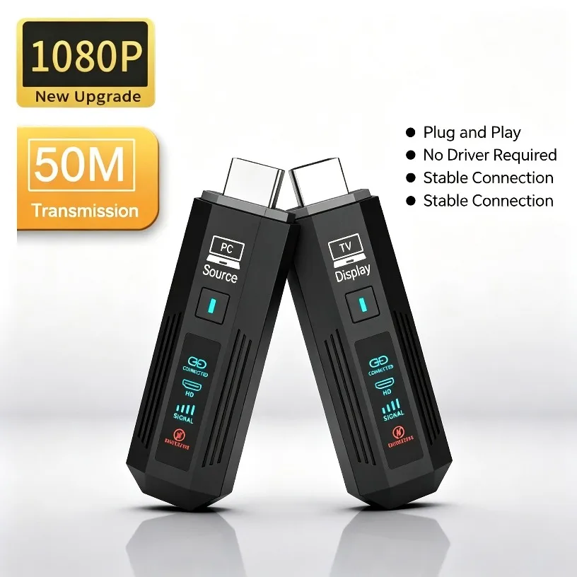 PC to TV Wireless Adapter HDMI-Compatible 50M 1080P 60Hz Transmitter Receiver For Laptop Projector Plug Play No Internet