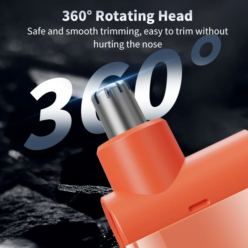 ماكينة تشذيب شعر الأنف للاستخدام المنزلي، شفرة قابلة لإعادة الشحن تدوم طويلاً، أداة غسل وتنظيف الأنف الجديدة 2025