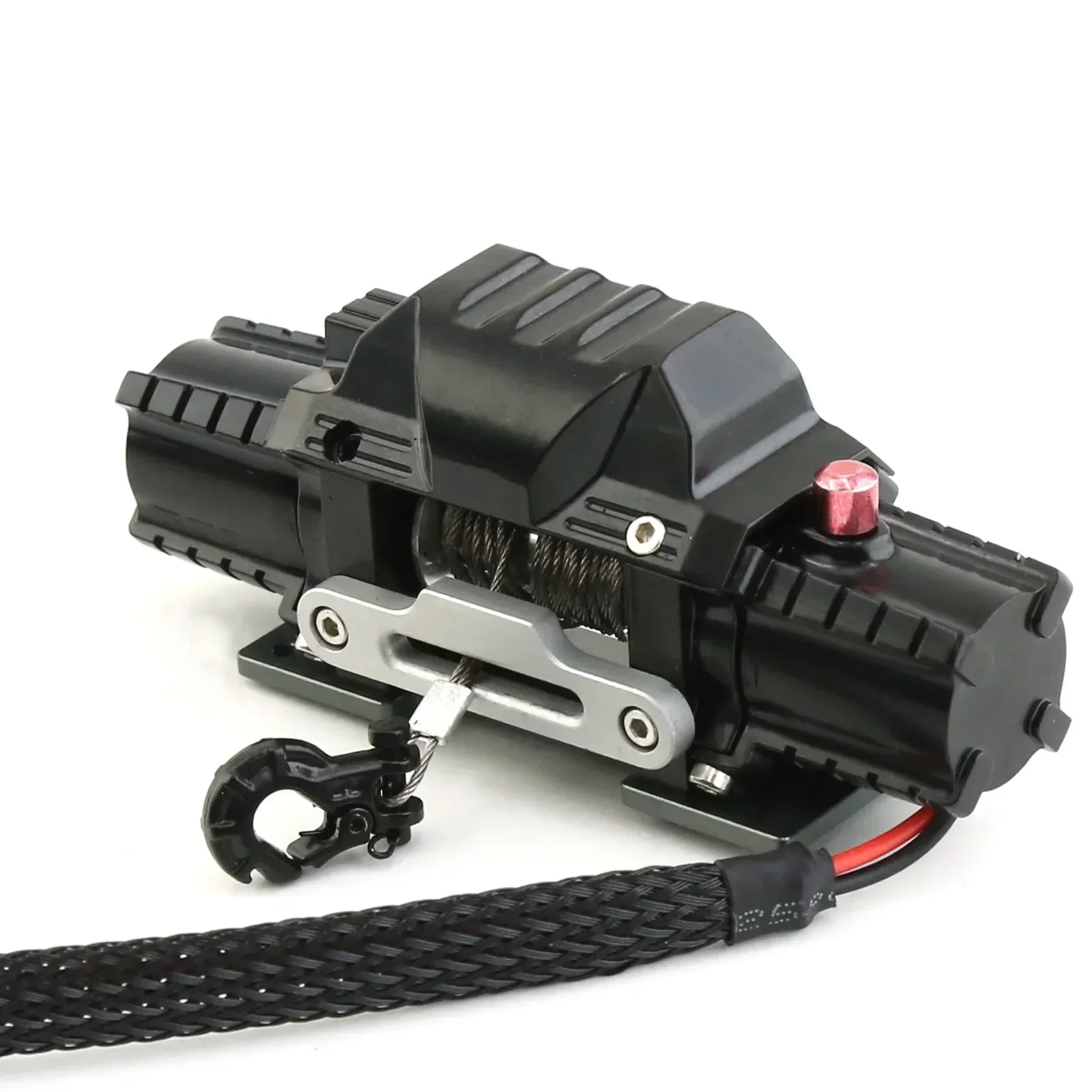 Simulazione automatica in metallo Verricello simulato per 1/10 1/8 RC Crawler Car Axial SCX10 III 90046 D90 TRX4 TRX-6 D110 90046 Redcat