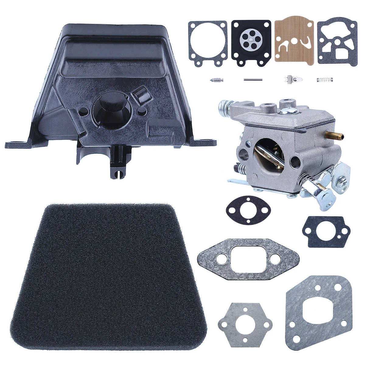 Imagem -03 - Carburador Carb Kit de Reparo Junta Parte Motosserra Tampa do Filtro de ar Parceiro 350 351 Walbro 3329 530037793