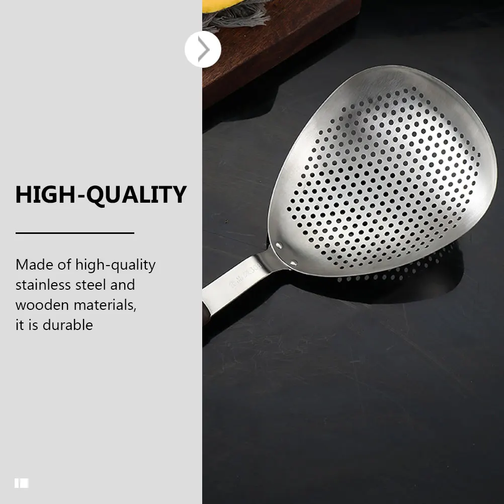 

1pc 304 Stainless Steel Colander Spoon Kitchen Strainer for Noodles Eggs Vegetables Heat Resistant Household Use