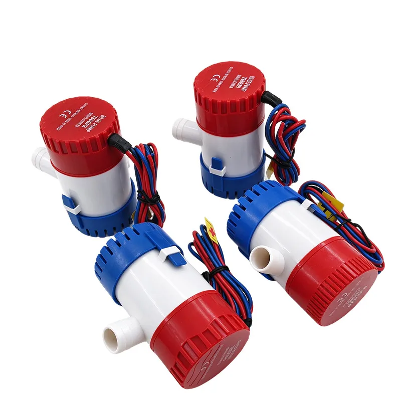 4Pcs DC Bilge Submersible Pump for Yacht Boat Houseboat Seaplane RV - Marine Drainage Pump 12V 24V 750GPH 1100GPH