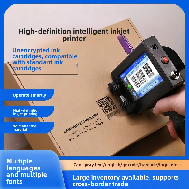 Handheld Inkjet Printer Date QR Code Logo for Metal Plastic Paper Box Food