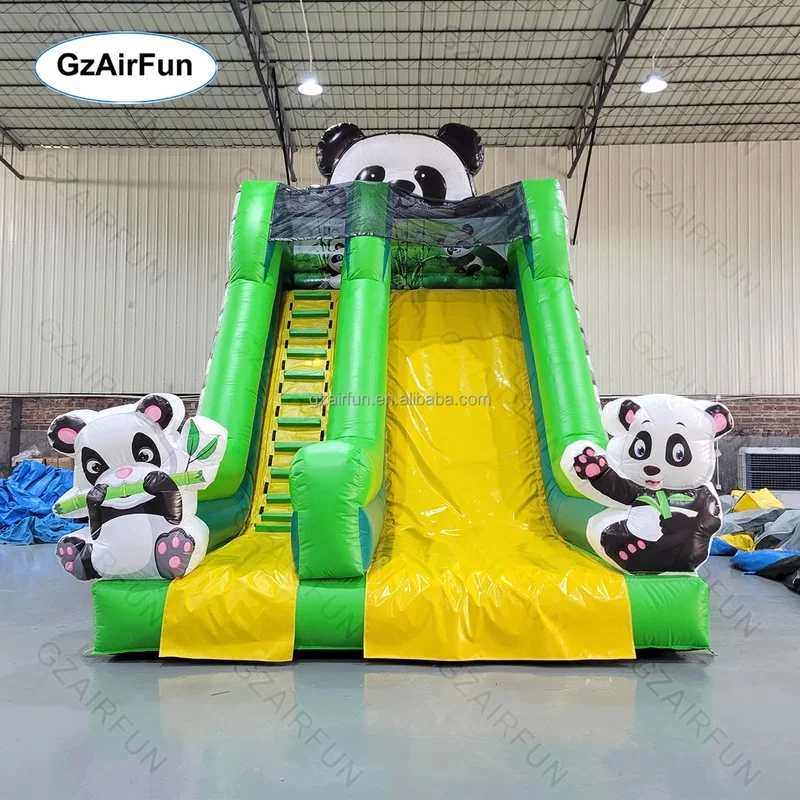 Factory Customized Commercial Grade Wet and Dry Inflatable Panda Slide for Sale