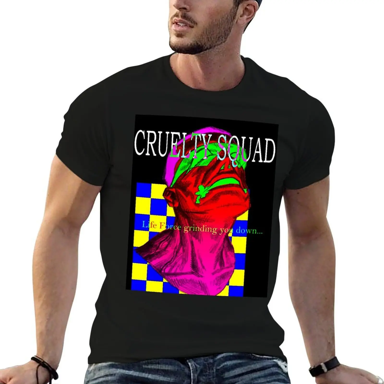 Cruelty Squad Life Force Grinding You Down T-Shirt, t-shirt décontracté à imprimé original